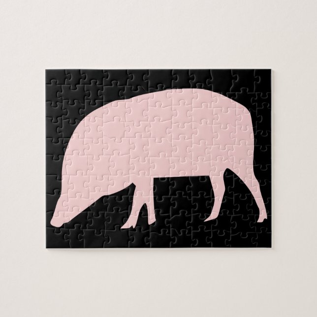 Rompecabezas de cerdo rosado (Horizontal)