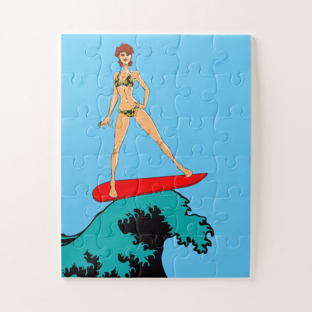 ROMPECABEZAS DE CHICA SURFISTA (Vertical)