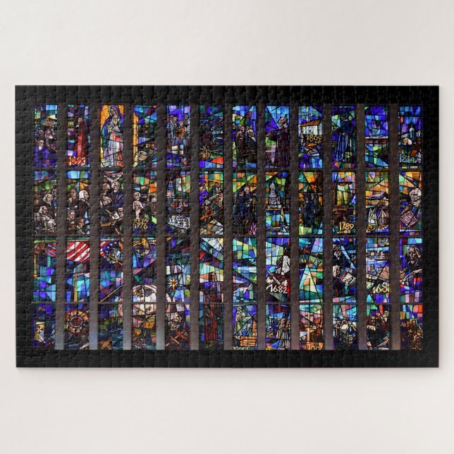 Rompecabezas de cielorraso de vidrio manchado (Horizontal)