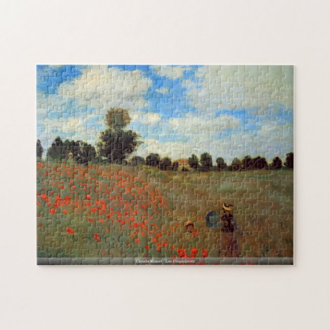 Rompecabezas de Claude Monet - de Les Coquelicots (Horizontal)