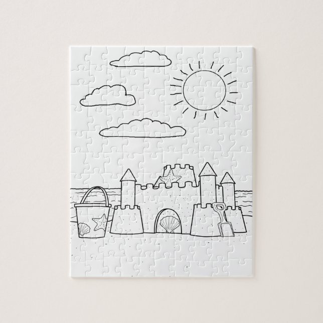 Rompecabezas de color para adultos de Sandcastle (Vertical)
