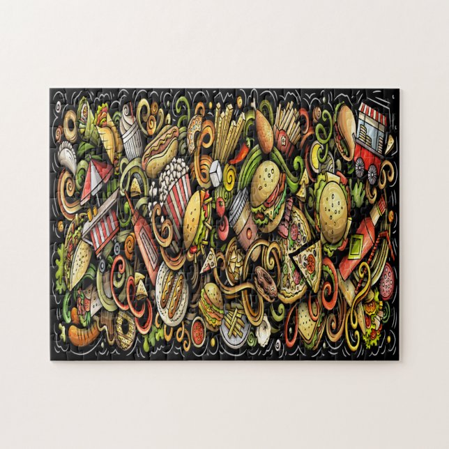 Rompecabezas de comida rápida (Horizontal)