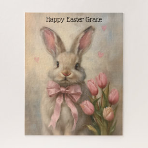 Rompecabezas de conejito de Pascua Personalizado