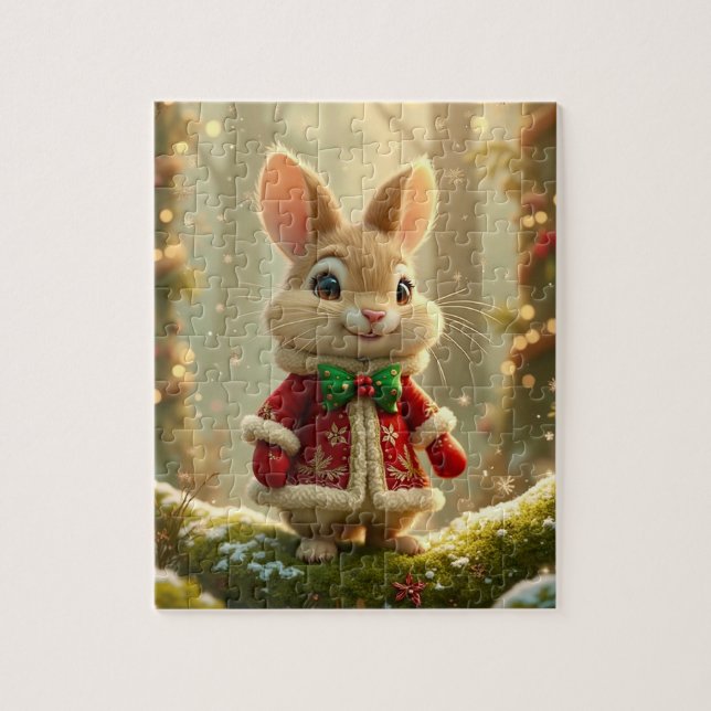 Rompecabezas de conejo de Navidad (Vertical)