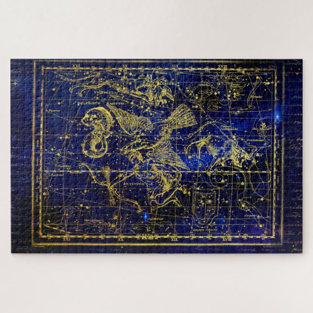 rompecabezas de constelación delphinus (Horizontal)