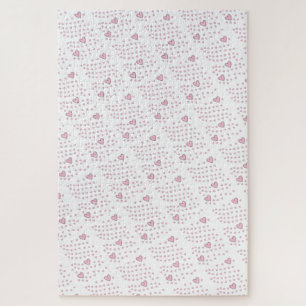 Rompecabezas de corazón rosado