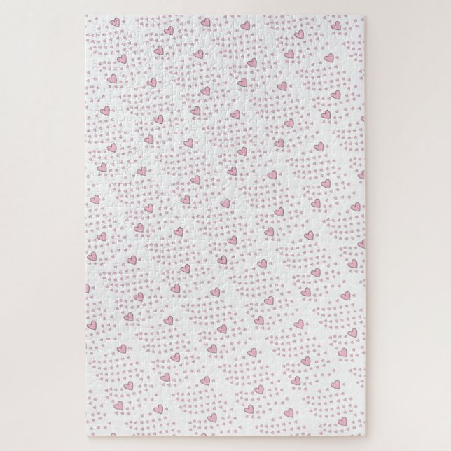 Rompecabezas de corazón rosado (Vertical)