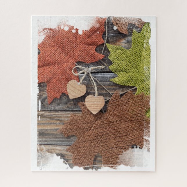 Rompecabezas de corazones de otoño (Vertical)