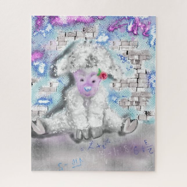 Rompecabezas de cordero pequeño - Pintura (Vertical)