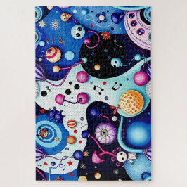 Rompecabezas de criaturas coloridas y singulares -