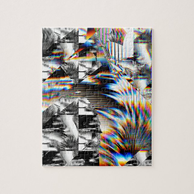 Rompecabezas de cruz arco iris (Vertical)