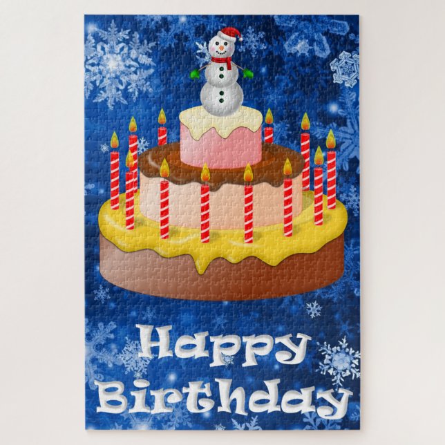 Rompecabezas de cumpleaños de diciembre (Vertical)
