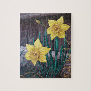 Rompecabezas de Daffodils amarillos de 8" x 10"