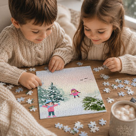 Rompecabezas de día de nieve de invierno
