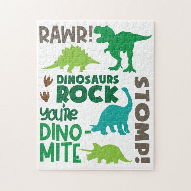 Rompecabezas de Dinosaur - Personalizado Prehistór (Vertical)