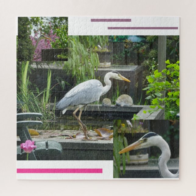 Rompecabezas de diseño: Garza Gris (Vertical)