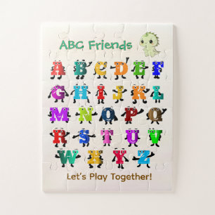 Rompecabezas de diversión con amigos ABC