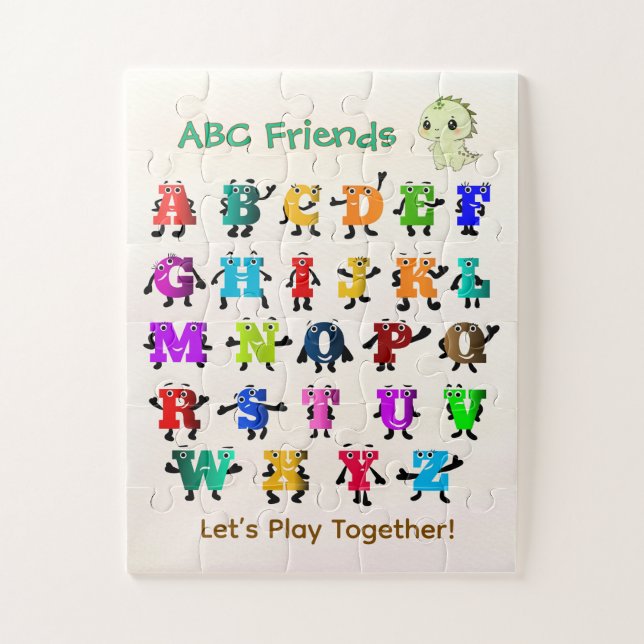 Rompecabezas de diversión con amigos ABC (Vertical)