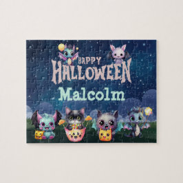 Rompecabezas de dragón de Halloween con nombre per