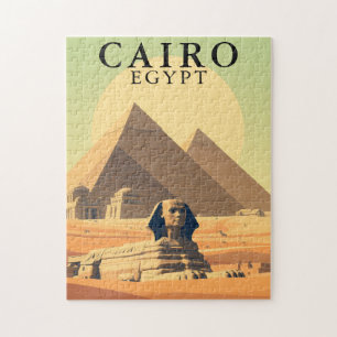 Rompecabezas de El Cairo Egipto Viaje Vintage