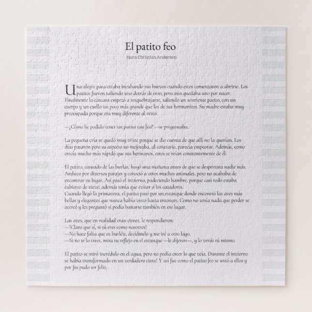 Rompecabezas de El Patito Feo Jigsaw (Vertical)