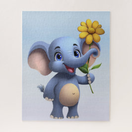 Rompecabezas de elefante de dibujos animados de fa