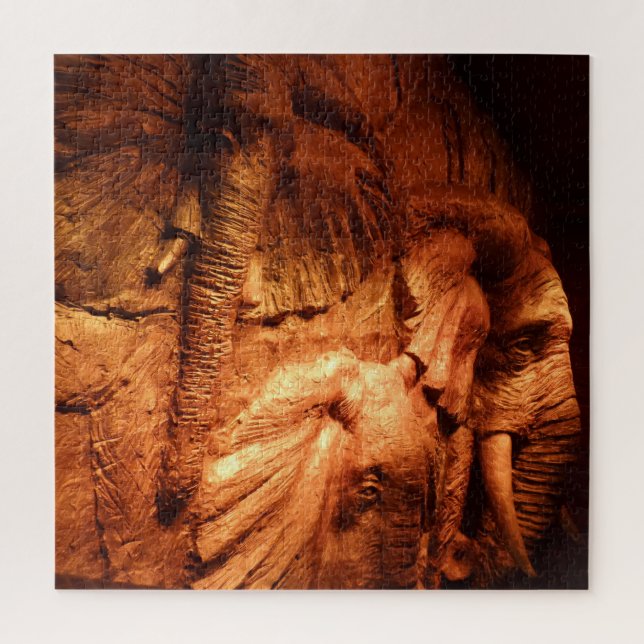 Rompecabezas de Elefantes de Madera (Vertical)