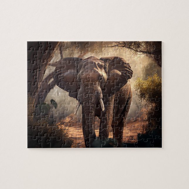 Rompecabezas de Elephant Jigsaw - Jungla (Horizontal)