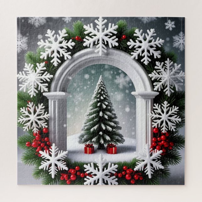 Rompecabezas de Escena de Ventana de Navidad para  (Vertical)