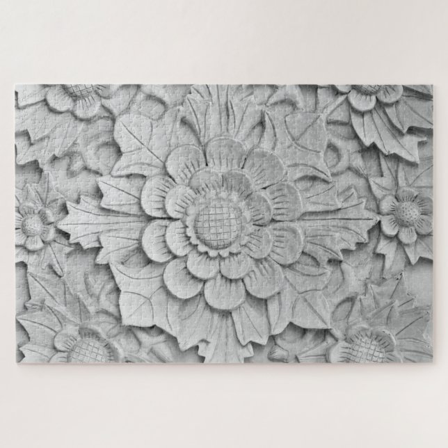 rompecabezas de escultura floral (Horizontal)