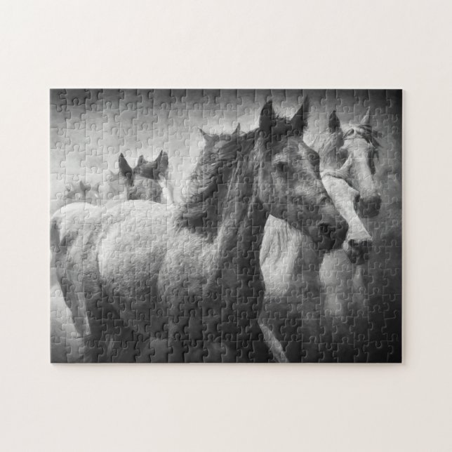 Rompecabezas de estampida de caballo (Horizontal)