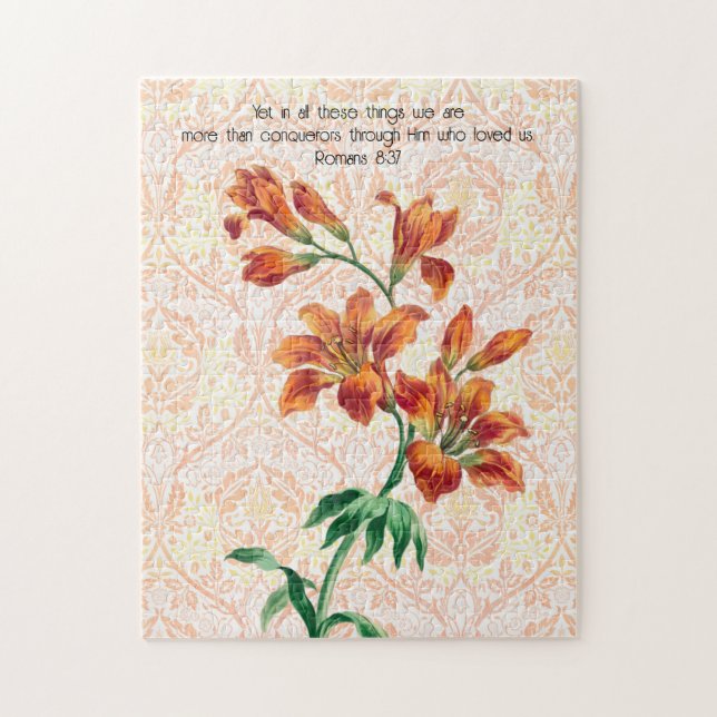 Rompecabezas de estilo vintage Lily Bunch Faith (Vertical)