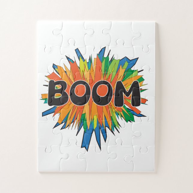 Rompecabezas de explosión de arte pop Comic Book B (Vertical)