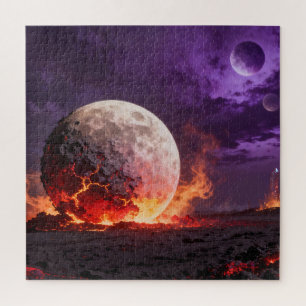 Rompecabezas de fantasía de luna de lava