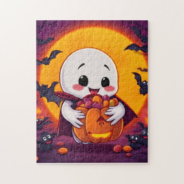 Rompecabezas de fantasmas: un regalo de Halloween  (Vertical)