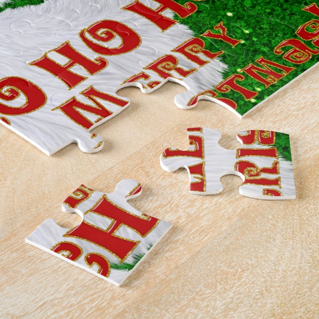 Rompecabezas de Feliz Navidad Santa Face-Jigsaw (Lado)