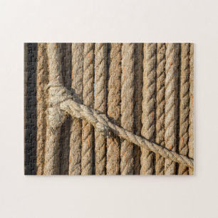 Rompecabezas de fibra con nudo y empalme