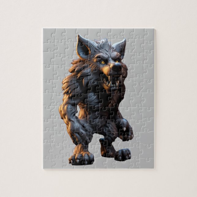 Rompecabezas de figura de hombre lobo (Vertical)