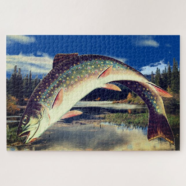 Rompecabezas de Fish Lake Trout Jigsaw (Horizontal)
