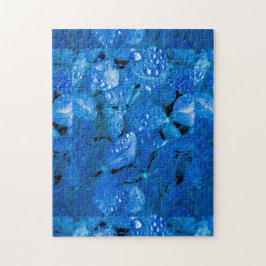 Rompecabezas de flor de hidrangea azul