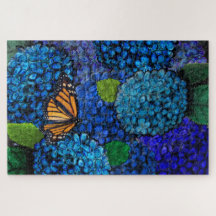 Rompecabezas de flor de Hortensia Azul