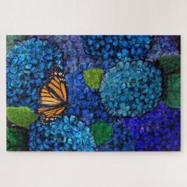 Rompecabezas de flor de Hortensia Azul