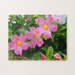 Rompecabezas de flor rosa