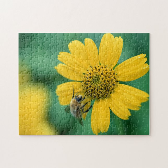 Rompecabezas de flores amarillas/abejas (Horizontal)