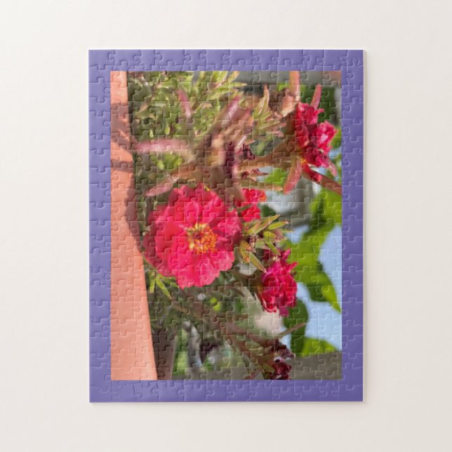 Rompecabezas de flores con morado (Vertical)