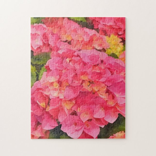 Rompecabezas de flores de hortensia (Vertical)