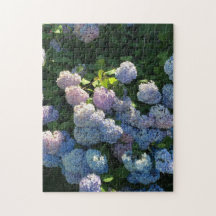 Rompecabezas de flores de Hortensia azules