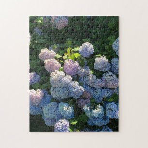 Rompecabezas de flores de Hortensia azules