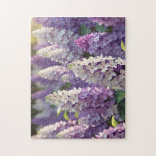 Rompecabezas de flores moradas