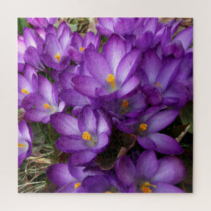 Rompecabezas de flores moradas rompecabezas
